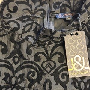 Love & Legend Black Textured Dress 4X